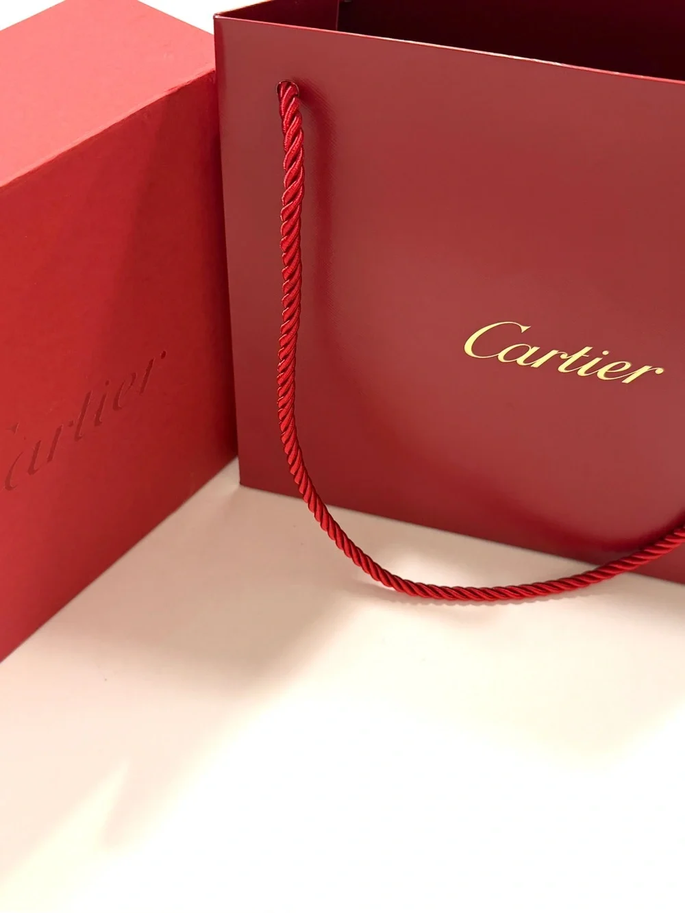 Cartier Red Box W Shopping Bag